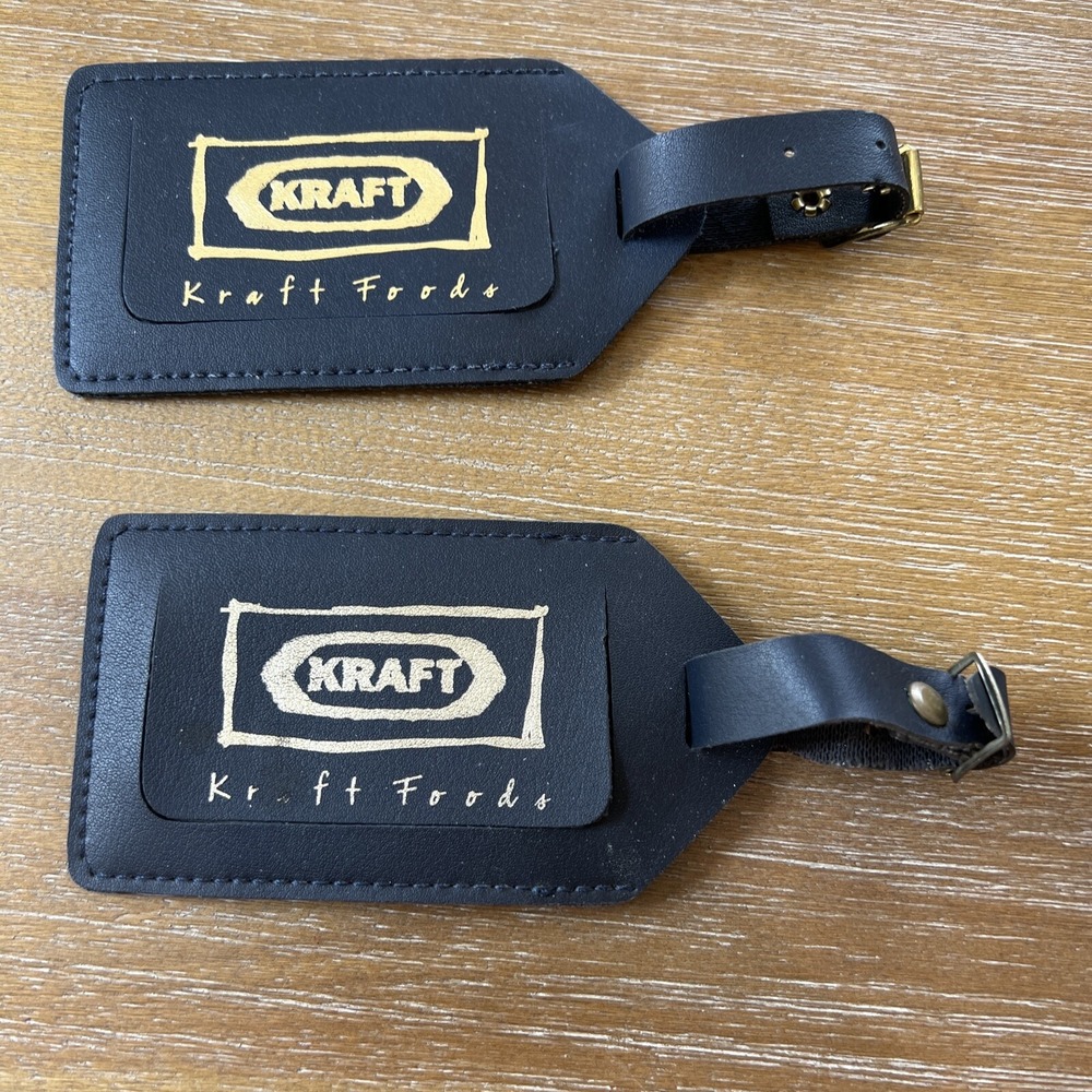2 Kraft Foods Luggage Suitcase ID Tags Address Info‎